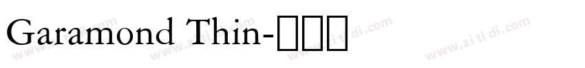 Garamond Thin字体转换